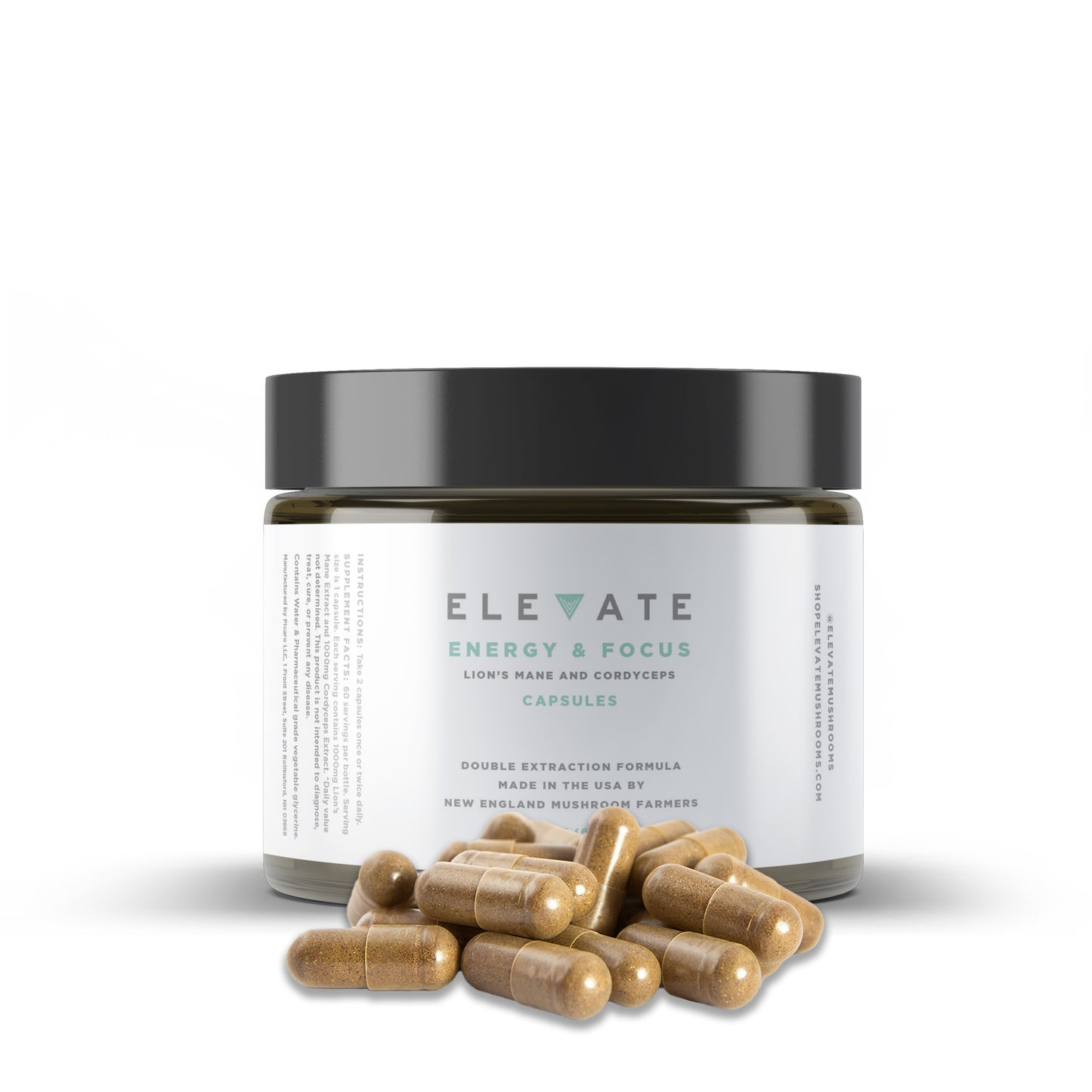 Elevate Energy & Focus Capsules (Lion's Mane & Cordyceps Extract)